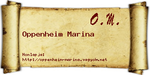 Oppenheim Marina névjegykártya